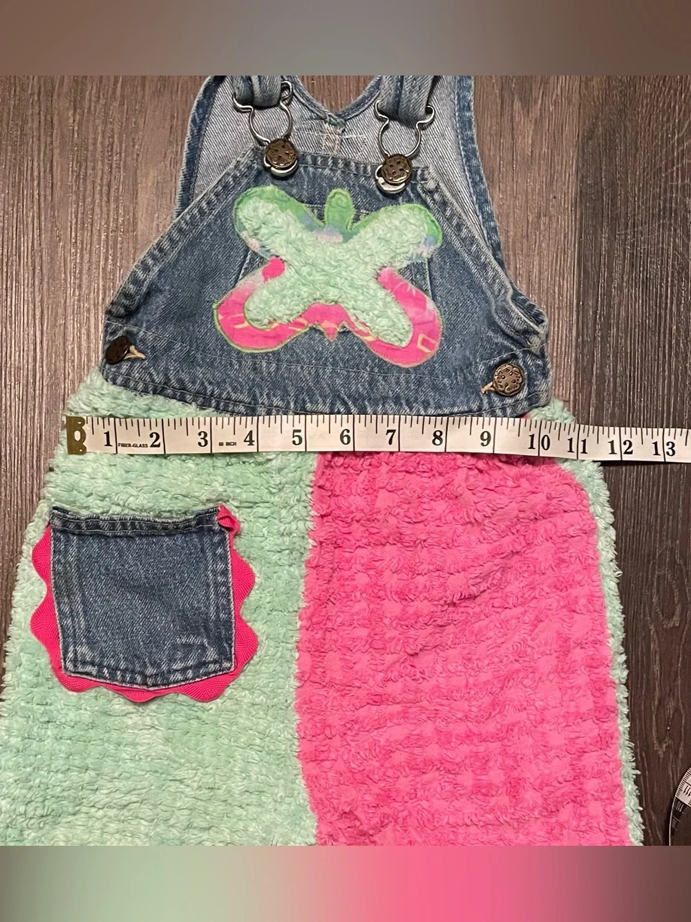 Vintage custom altered girls Oshkosh b gosh toddler baby overalls customized